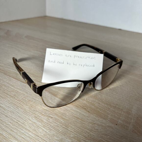 Versace Mod 1233Q Eyeglasses Tortoise Shell Cat Eye Frames 53-17-140 - Picture 1 of 8